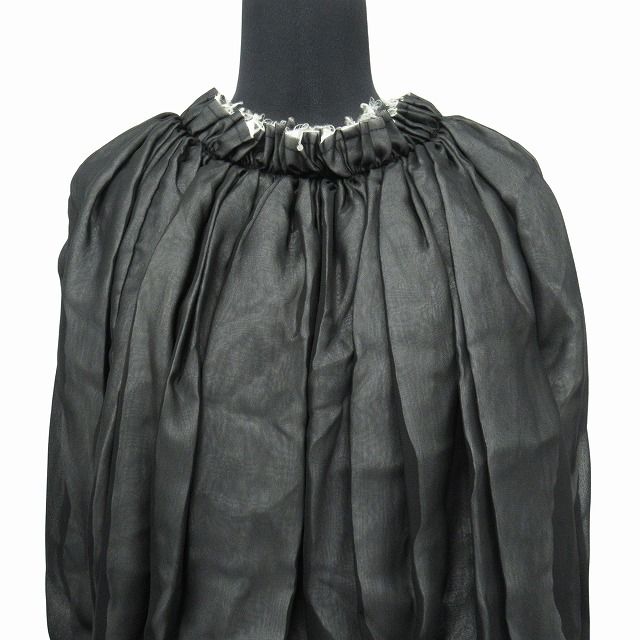 美品 23SS コムデギャルソン COMME des GARCONS シフォン ノースリーブ カットソー 切りっぱなし バックジップ AD2022 GK-B008 サイズS 美品 23SS コムデギャルソン COMME des GARCONS シフォン