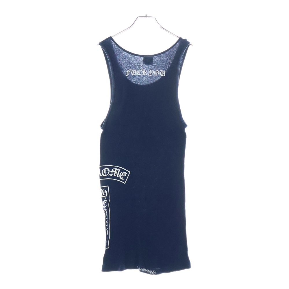 クロムハーツ　タンクトップ　希少ファックユープリント クロムハーツタンクトップV16Fホースシュー FUCKYOUブラック