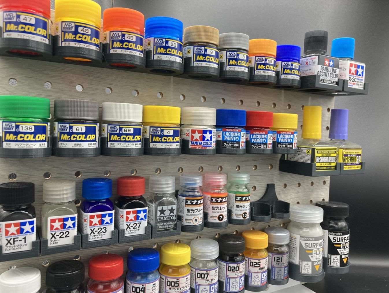 【☆yako☆ 】パンチングボード用 塗料瓶ホルダー【35個 セット】 ☆yako☆ 】パンチングボード用 塗料瓶ホルダー【35個 セット