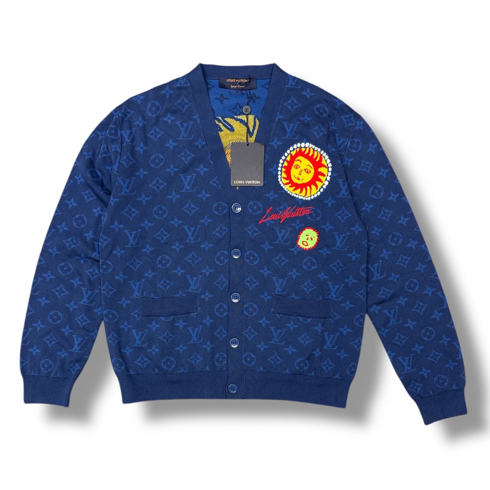 最終割ルイヴィトン 23AW HON39W ×草間彌生 モノグラムカーディガンL