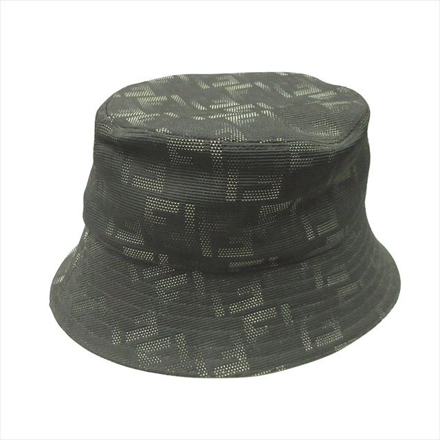 フェンディ FENDI ズッカ柄 バケット ハット Zucca Pattern Bucket Hat 帽子 ロゴ 総柄 黒 ブラック メンズ レディース
