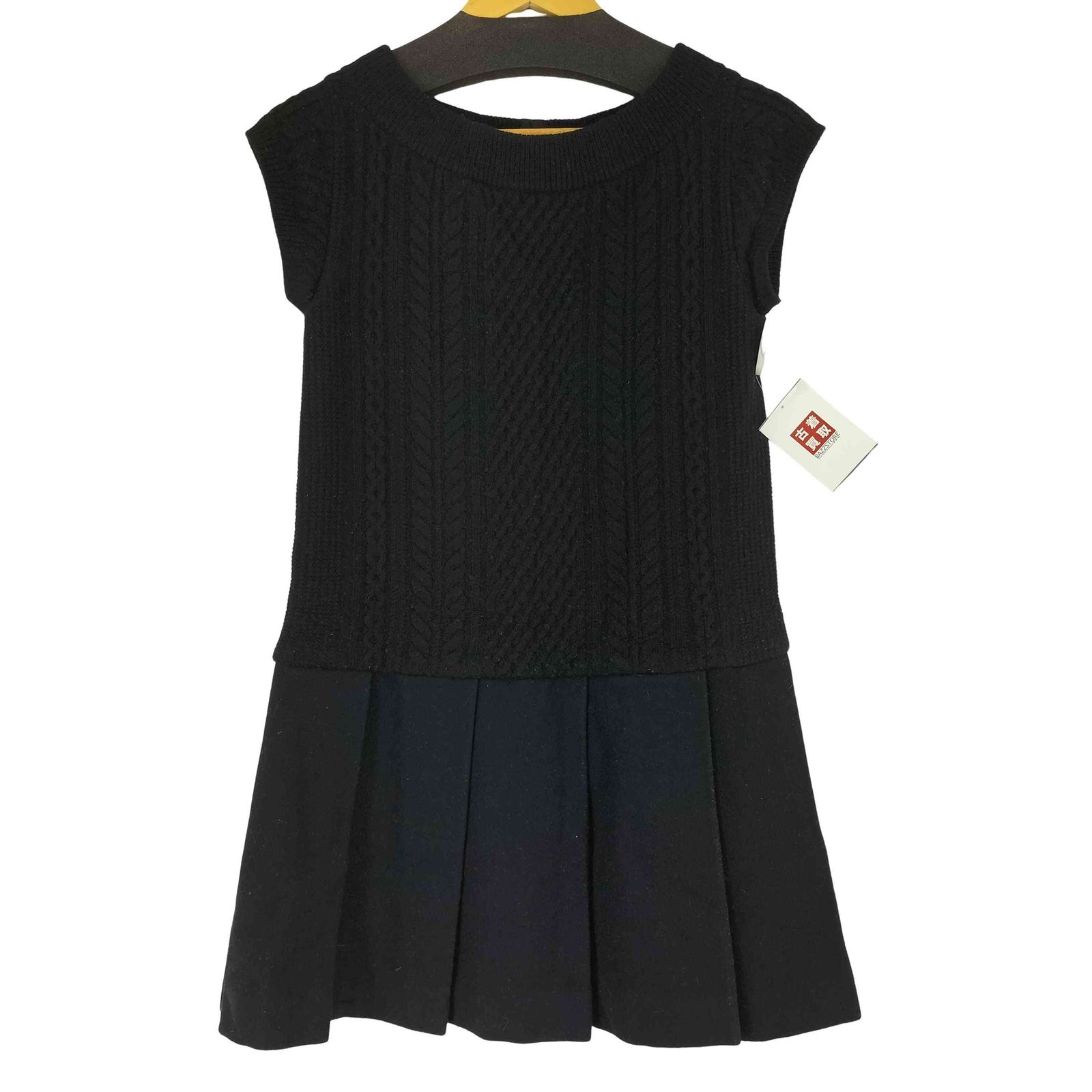 sacai luck サカイラック ケーブルニットワンピース ドッキング 異素材