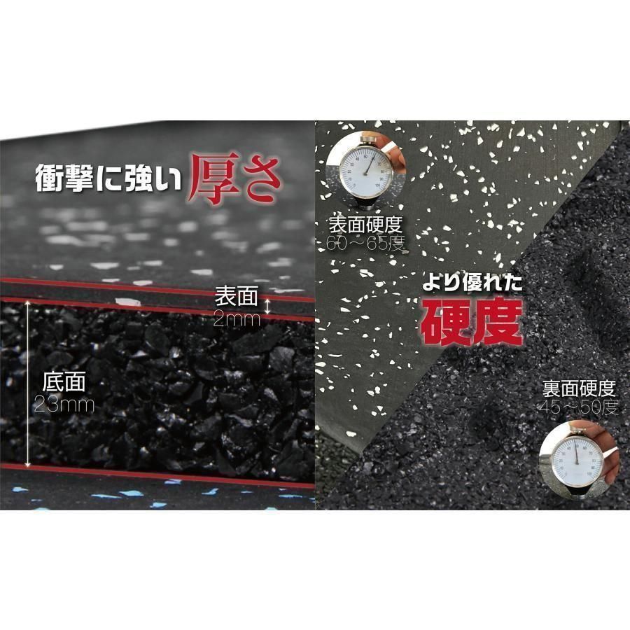 トレーニングマット4枚セット防音フロアマット(BLACK\u0026BLUE)1301