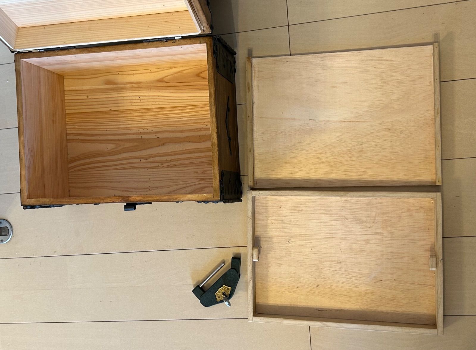 アンティーク調 銭箱 カラクリ二重底 注文