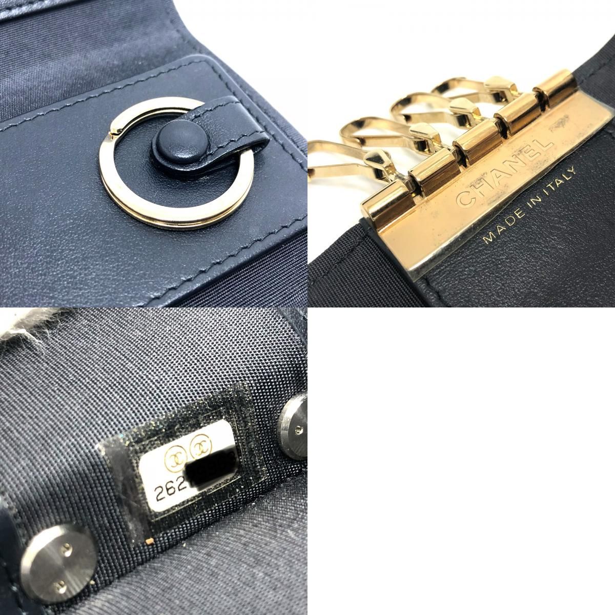 【美品】CHANEL キーケース 4連キーリング 25番台（245_580） 美品】CHANEL キーケース 4連キーリング 25番台（245_580）
