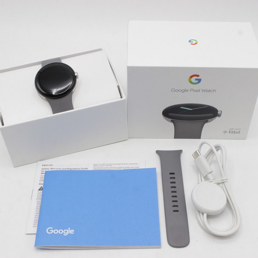 Google Pixel Watch GA03305-TW Polished Silver ステンレス ケース/Charcoal アクティブ バンド  スマートウォッチ 本体 - メルカリ