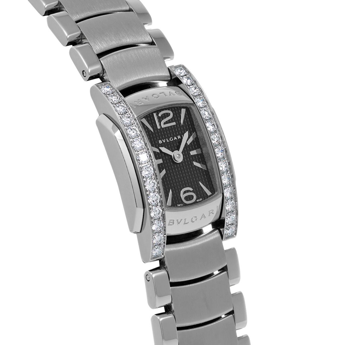 ブルガリ アショーマD AA26S レザー クォーツ ブラック レディース 時計