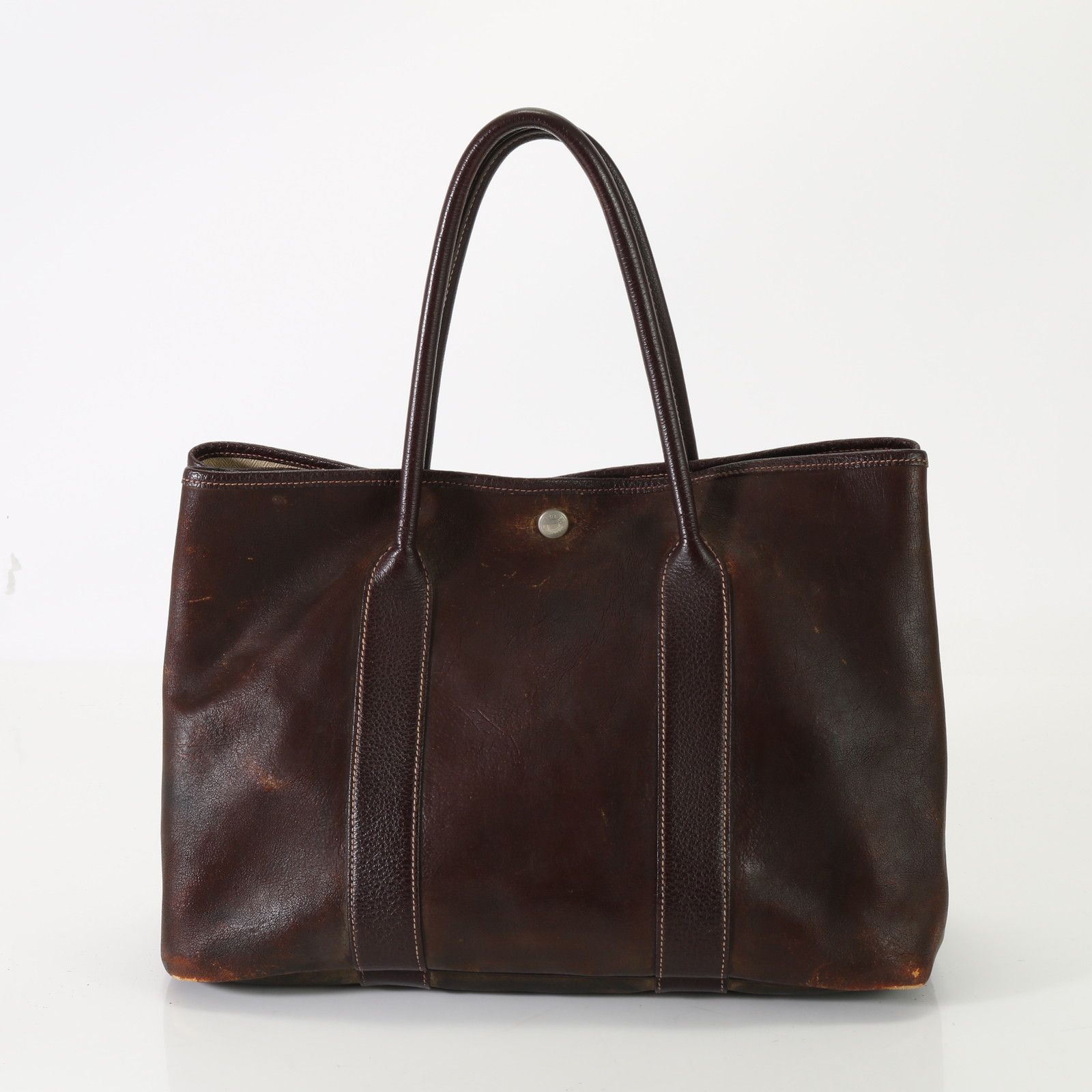 エルメス ガーデンパーティPM トワルオフィシエ ブラック シルバー金具 黒 HERMES(エルメス) トートバッグ ガーデンパーティPM 黒 シルバー金具