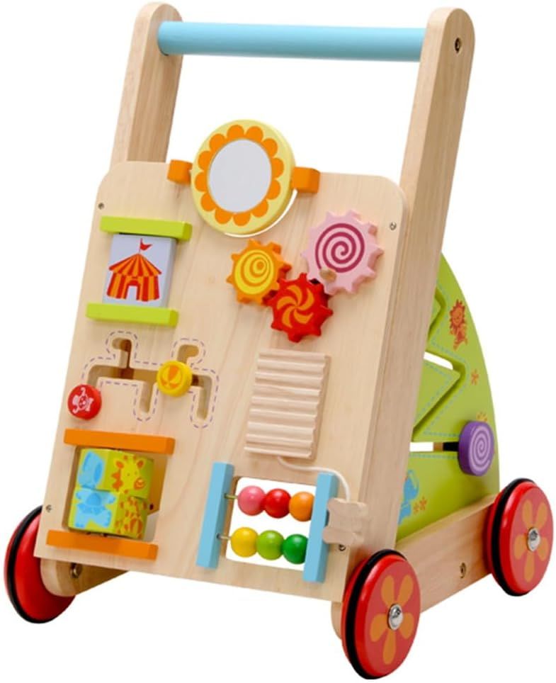 Edutē エデュテ アイムトイ ベビーファーストウォーカー 手押し車 カタカタ 木のおもちゃ 知育玩具 赤ちゃん 1歳 誕生日プレゼント 男の子 女の子