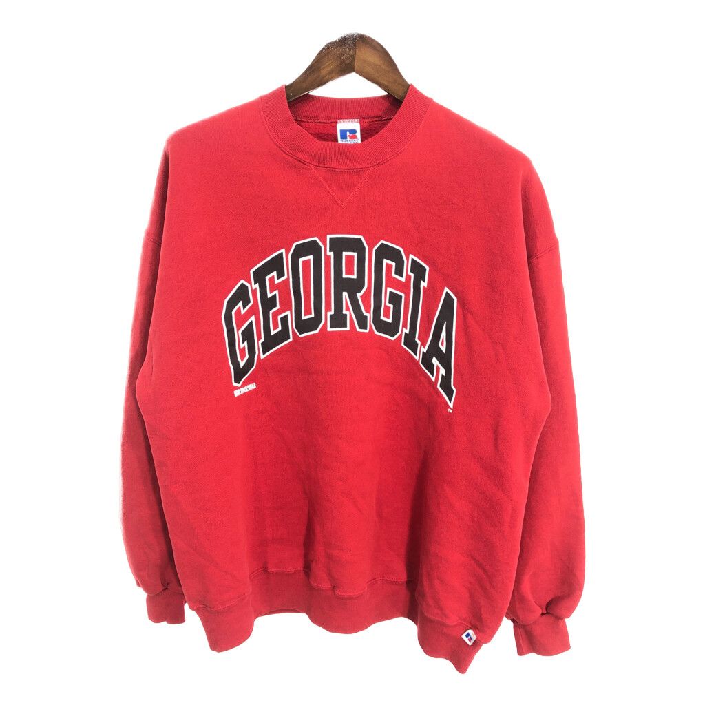 90年代 RUSSELL ATHLETIC ラッセル スウェット カレッジ レッド (メンズ XL) 中古 古着 R1753