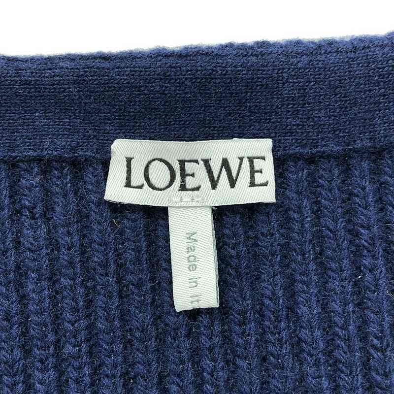 美品】 LOEWE / ロエベ | Balloon sleeve V-neck sweat / バイカラー  