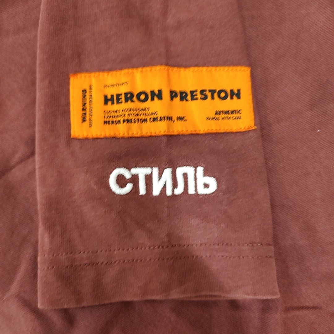 HERON PRESTON ヘロンプレストン ロゴ 刺繍 モックネック 長袖 T HERON PRESTON ヘロンプレストン ロゴ 刺繍 モックネック 長袖 T