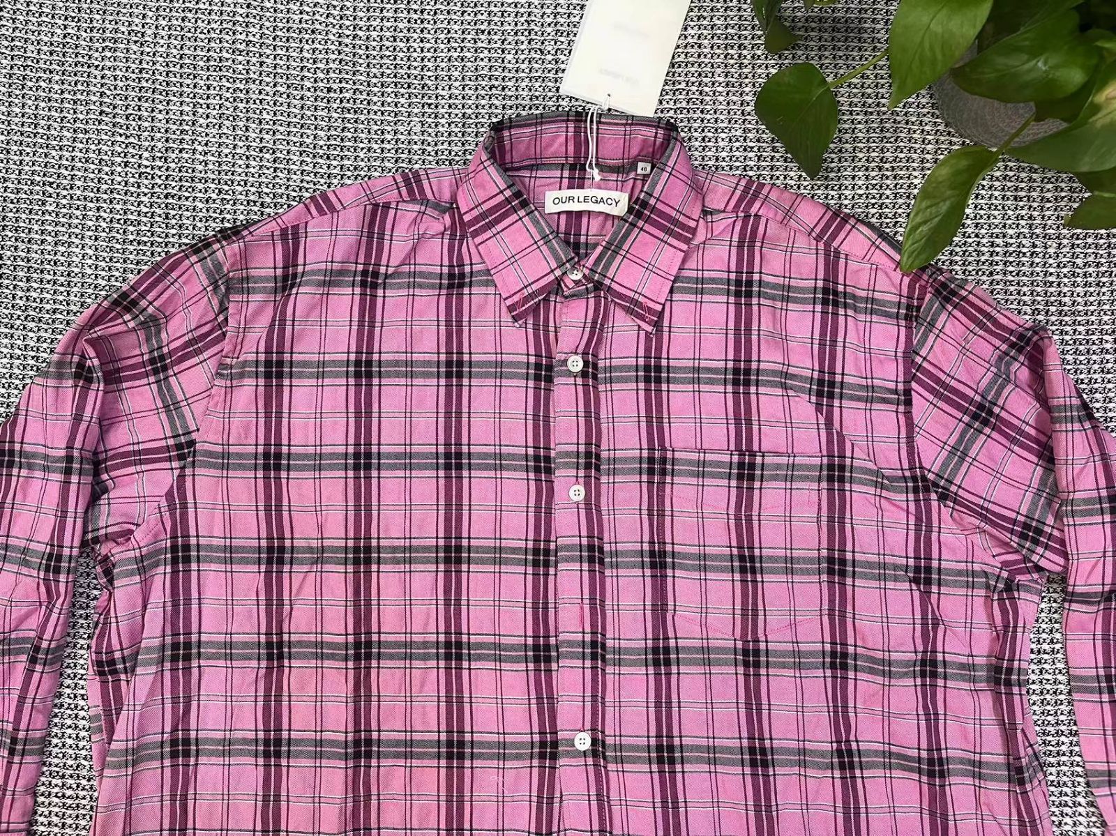OUR LEGACY アワーレガシー チェックシャツ ピンク 46