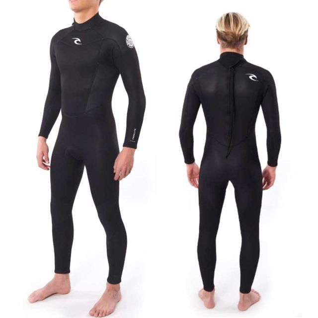 【RIPCURL/リップカール】121MFS FREELITE 5/3mm GB BZ STEAMER フルスーツ BLACK メンズ バックジップ ウエットスーツ