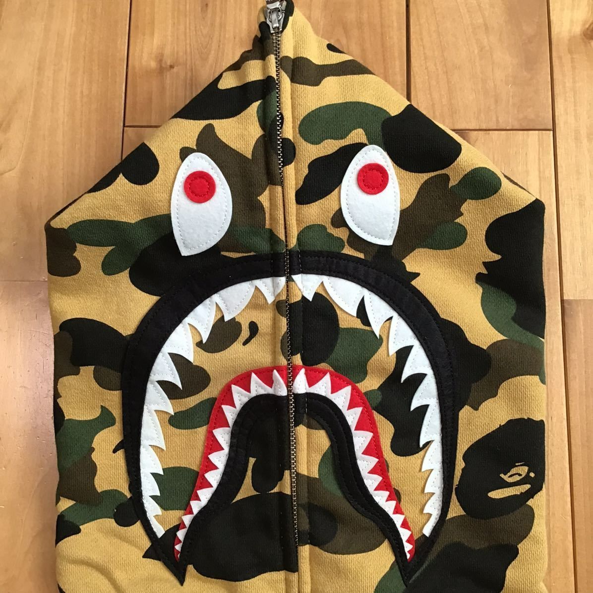 ☆XL☆ 1st camo yellow シャーク パーカー shark full zip hoodie a
