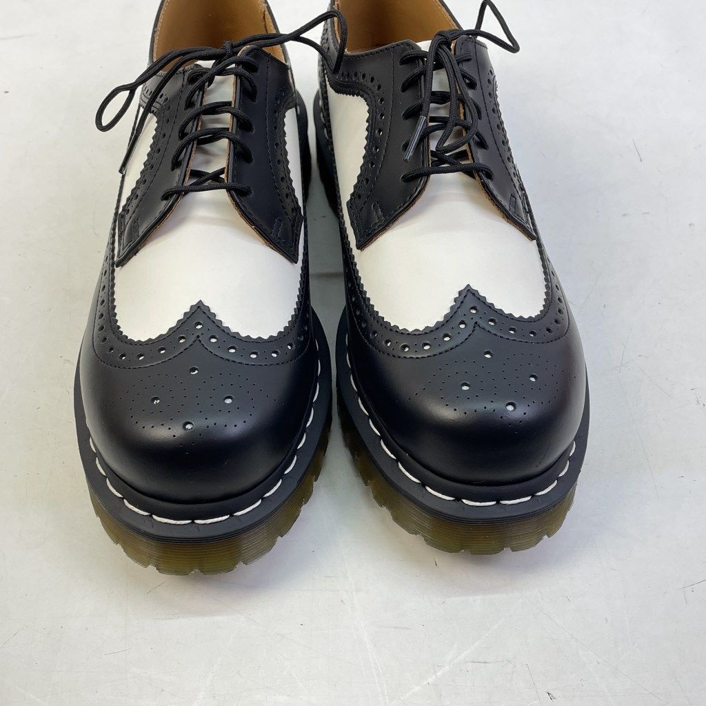01w-5493 ドクターマーチン Dr.Martens ドレスシューズ 3989 BEX BLACK+WHITE ブローグシューズ UK8 約27.0 箱あり タイ製 靴 10458001 品