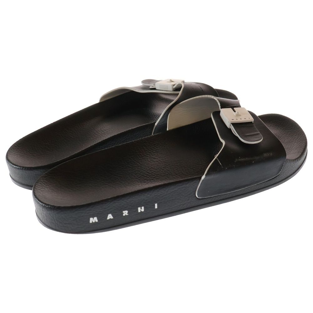  MARNI マルニ バックルストラップ レザーサンダル ブラック サンダル 靴