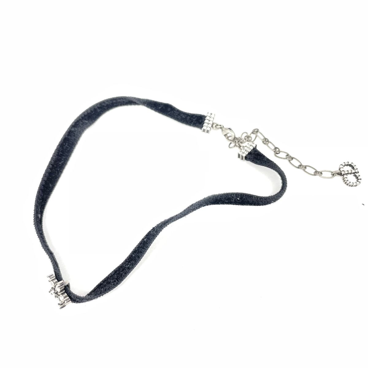 良好 Christian Dior クリスチャンディオール チョーカー ブラック スター 星 ラインストーン ベロア レディース 240001121500