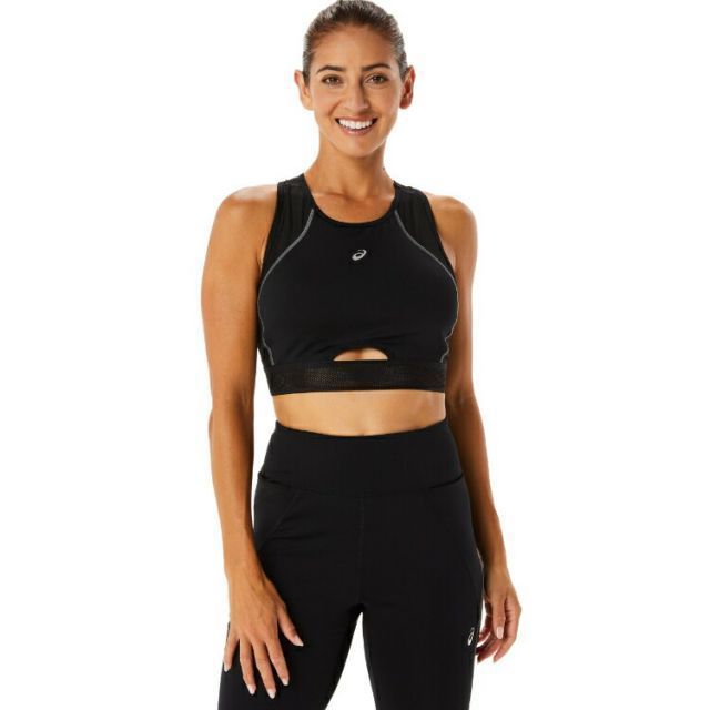 asics アシックス WOMEN MESH PANEL TRAINING パフォーマンスブラック S 2032C710 1 | スポーツ レディース S 服 衣類 衣料品ウェア ウエア フィットネスウェア スポーツブラ メッシュ ブラトップ 吸汗速乾