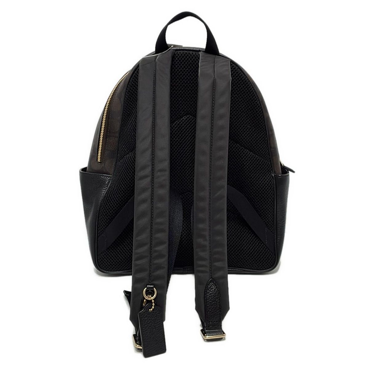 COACH リュックサックベージュ・黒 COACH(コーチ) リュックサック美品 シグネチャー柄 5671 ダーク
