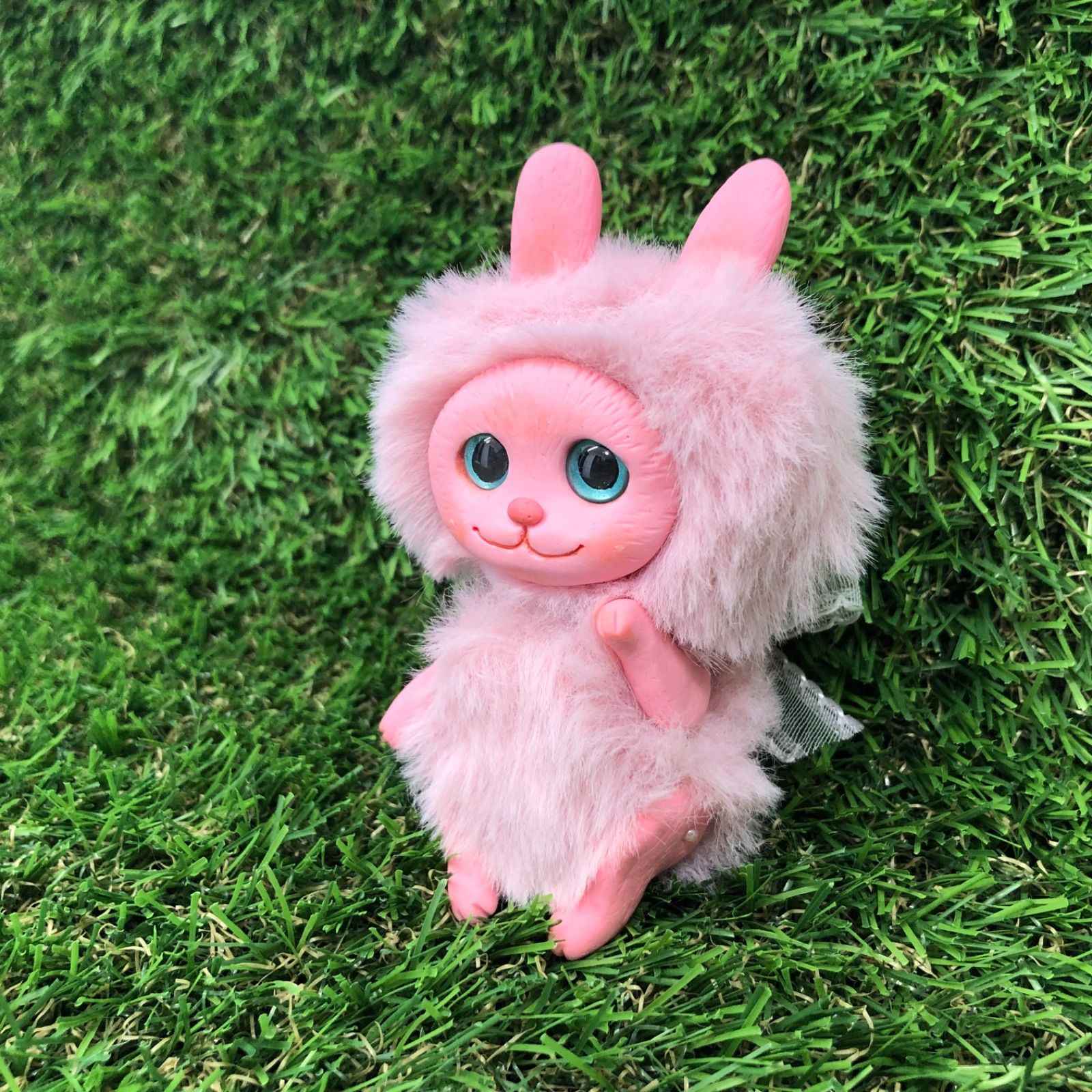 Reserved】ピンクのふわふわうさぎパトリシアちゃんモフィーくん