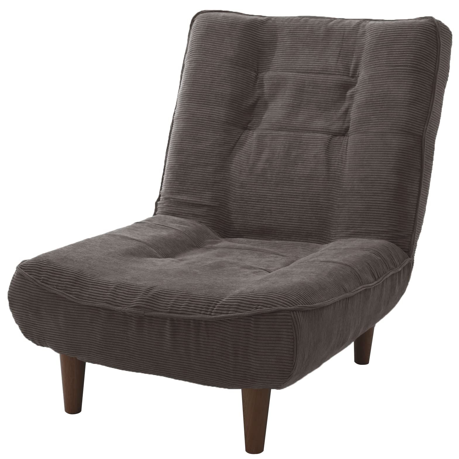 セルタン 幅約66cm 和楽の浅葱 1人掛け ポケットコイル コーデュロイグレー 背部リクライニング 日本製 A327P-686GRY