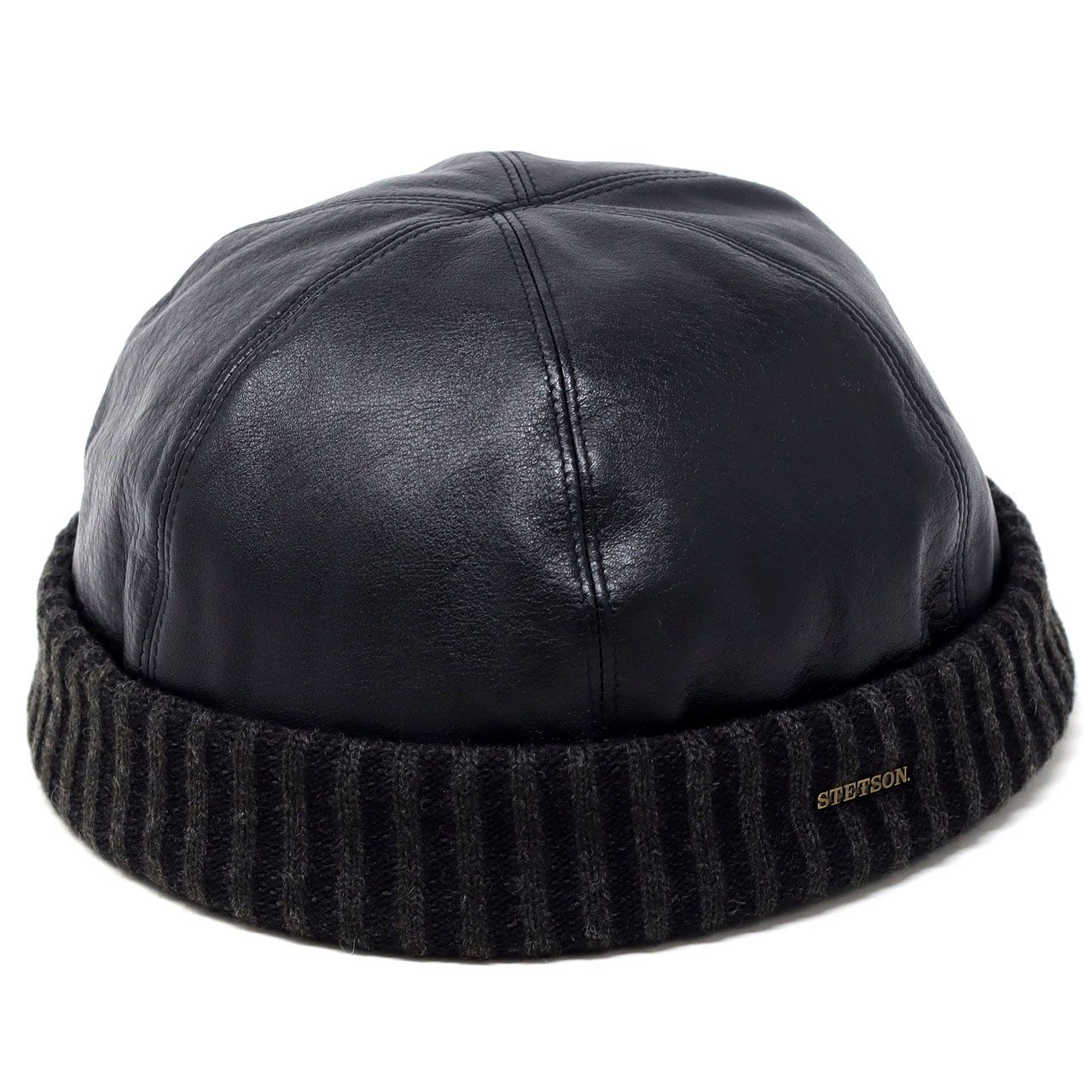 STETSON (ステットソン)本革 帽子 メンズ レザーキャップ ロール