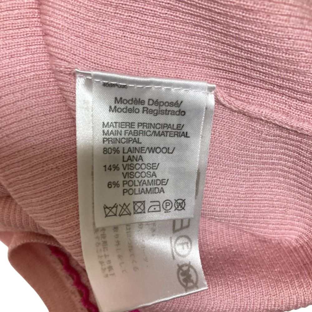 新品同様 PAULE KA ポールカ 透かし編み 切替 クロップド ニット