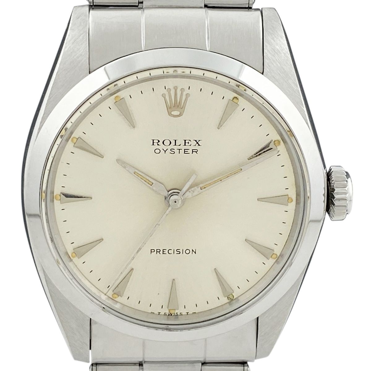 超目玉】 ロレックス ROLEX 【中古】 ボーイズ シルバー 手巻き レザー 