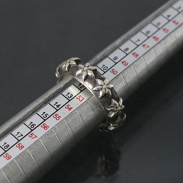 クロムハーツ スターバンド リング 指輪 シルバー SV925 約17号 CHROME HEARTS 銀座店 クロムハーツ スターバンド リング 指輪