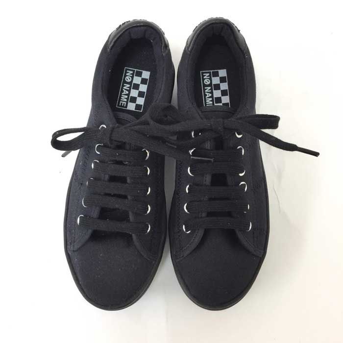 ノーネーム NO NAME PLATO SNEAKER 厚底スニーカー 35 ブラック 中古 