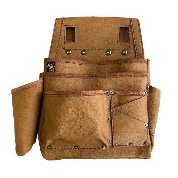 ふくろ倶楽部 朱雀 剛-Gou キャメル SZ-835 CM 腰袋 釘袋 ツールポーチ 大工 建築 建設 内装 造作 外装 リフォーム 工具差