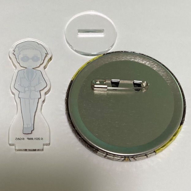 呪術廻戦 七海建人 レトロアート アクリルぷちスタンド 缶バッジ
