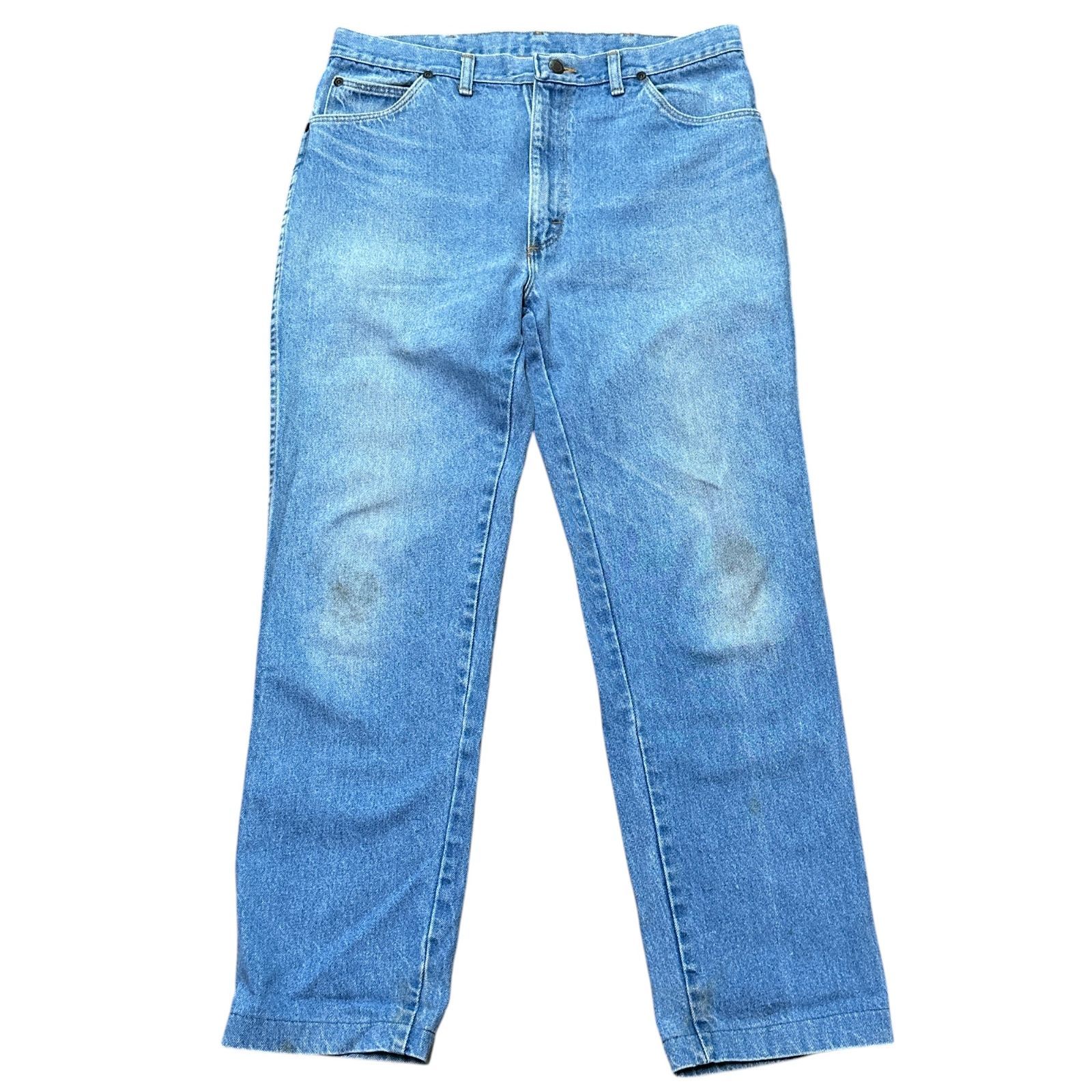 WRANGLER AMERICAN LEGEND 85500SW ハイウエスト テーパードデニム 36X32 メンズ2XL ライトブルー ラングラー アメリカンレジェンド