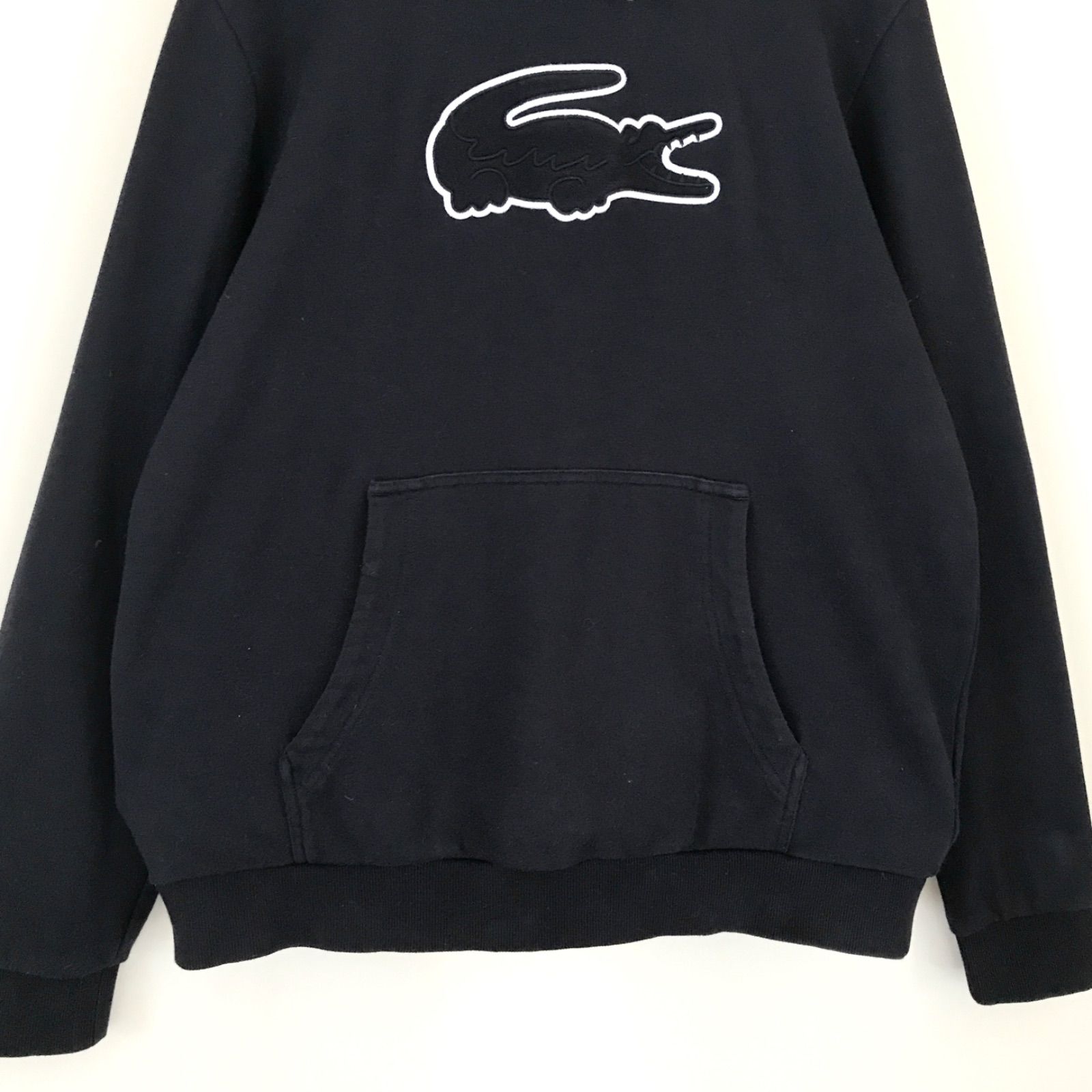ル 年末のプロモーション LACOSTE/ラコステ☆ビッグクロックエンブレム刺繍/スウェット パーカー