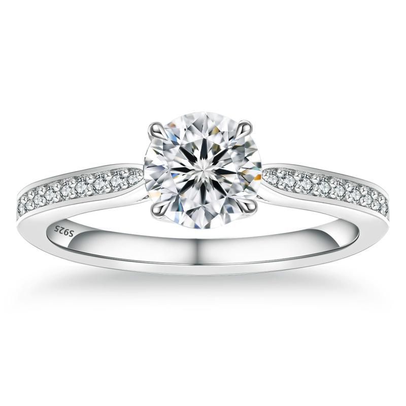 KRKCLIFE プロポーズリング ケース付き 日本サイズ9号～16号 レディース 指輪 リング モアサナイト ダイヤ 婚約指輪 ジュエリー アクセサリー スターリングシルバー S925 金属アレ