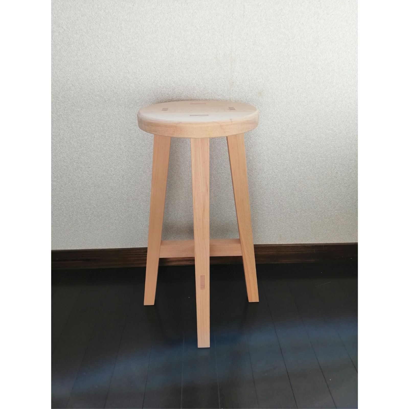 木製スツール　２脚セット　高さ47cm　丸椅子　stool 木製スツール 2脚セット 高さ47cm 丸椅子 stool