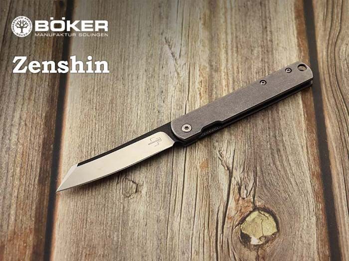 ボーカー プラス 01BO368 ゼンシン ステンレス フレームロック 折り畳みナイフ，BOKER Plus Zenshin Folding Knife【日本正規品】【レターパック便送料無料】 (サバゲー)
