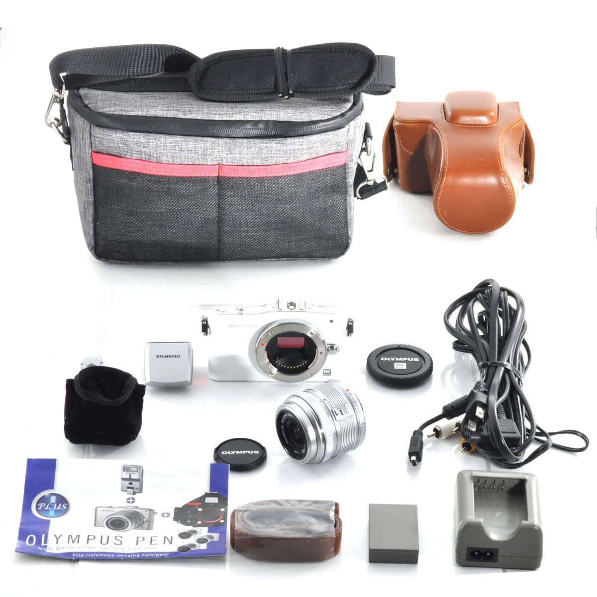 オリンパス OLYMPUS PEN E PM 1 ホワイト ミラーレス一眼 M ZUIKO 14 42 mm 標準ズームレンズセット J 771