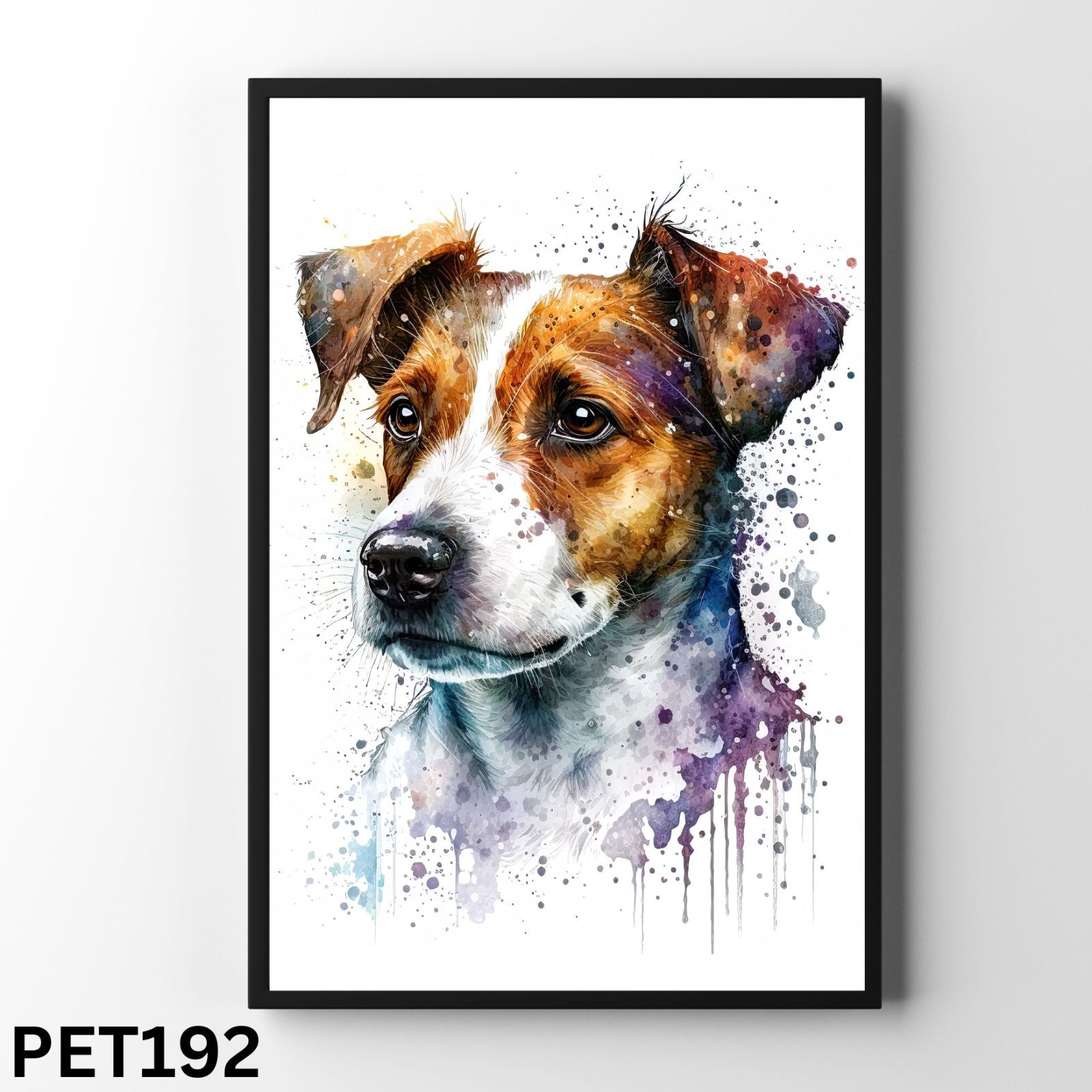 PET187~192】ジャックラッセルテリア犬 犬アート 水彩 いぬの絵 カッコイイ犬 Jack Russell Terrier - メルカリ