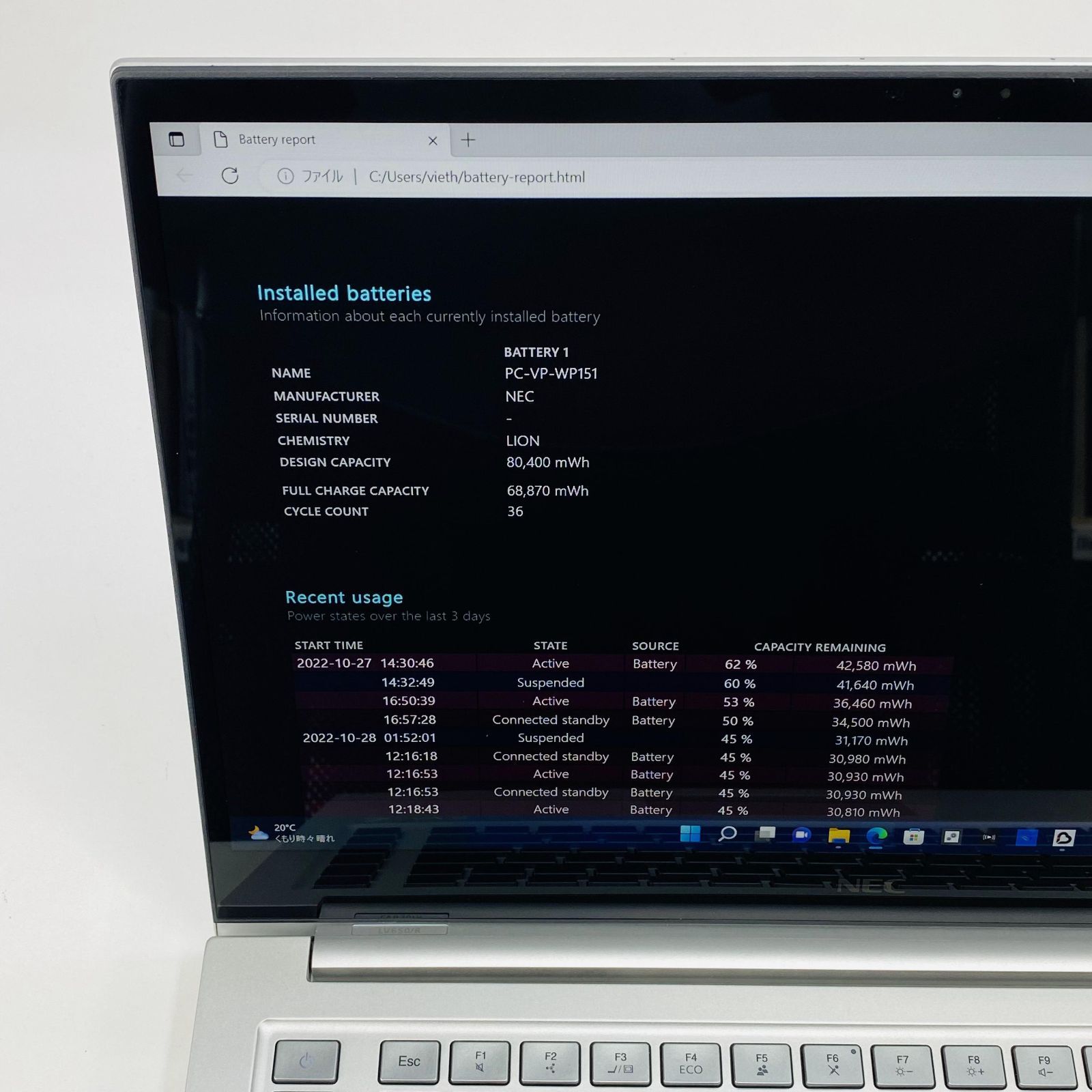 NEC Lavie LV650RAS Ryzen 7 3750H Aランク - メルカリ