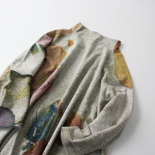 Jurgen Lehl ヨーガンレール シャボン玉柄 ジャガード コットンニット