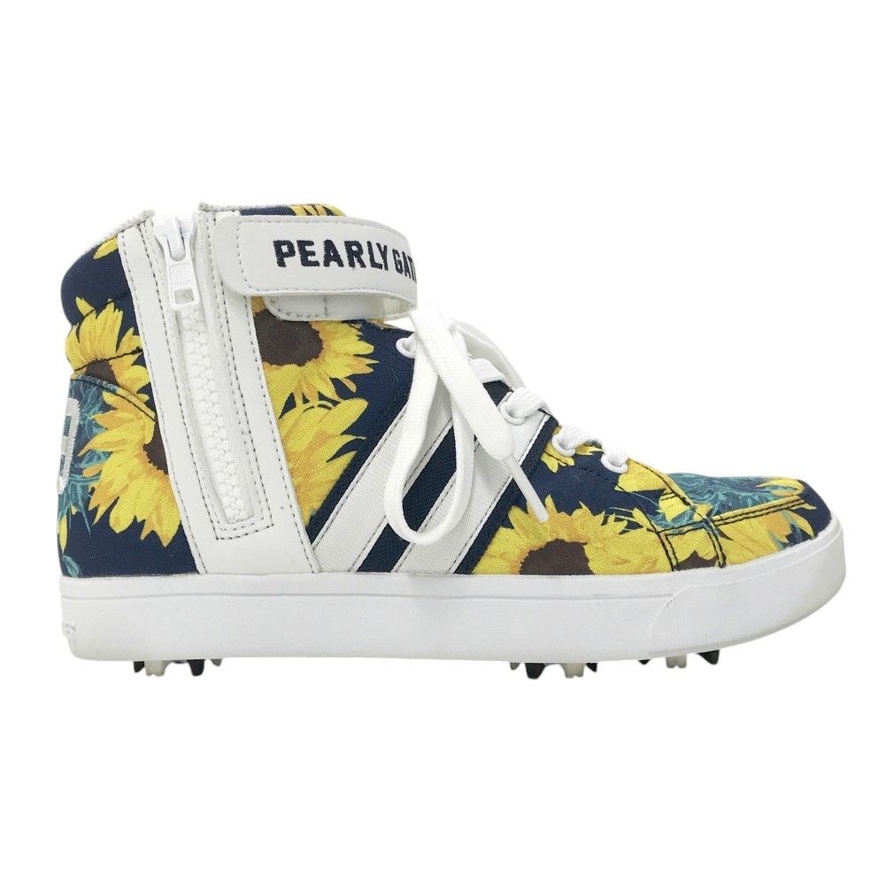  PEARLY GATES パーリーゲイツ 053-9192502 ハイカットゴルフシューズ ひまわり ネイビー系 23 ゴルフウェア レディース ストスト シューズ(女性用) ゴルフ