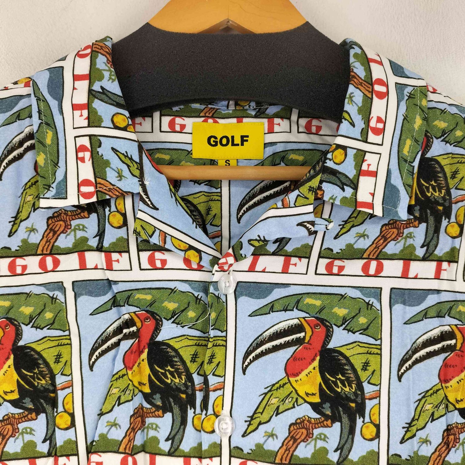 ゴルフワン GOLF WANG S/S アニマルアロハシャツ メンズ import：S