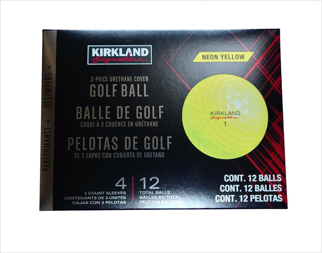 【正規品，お得】 KIRKLAND ゴルフボール ネオンイエロー パフォーマンスプラス（1ダース） その他