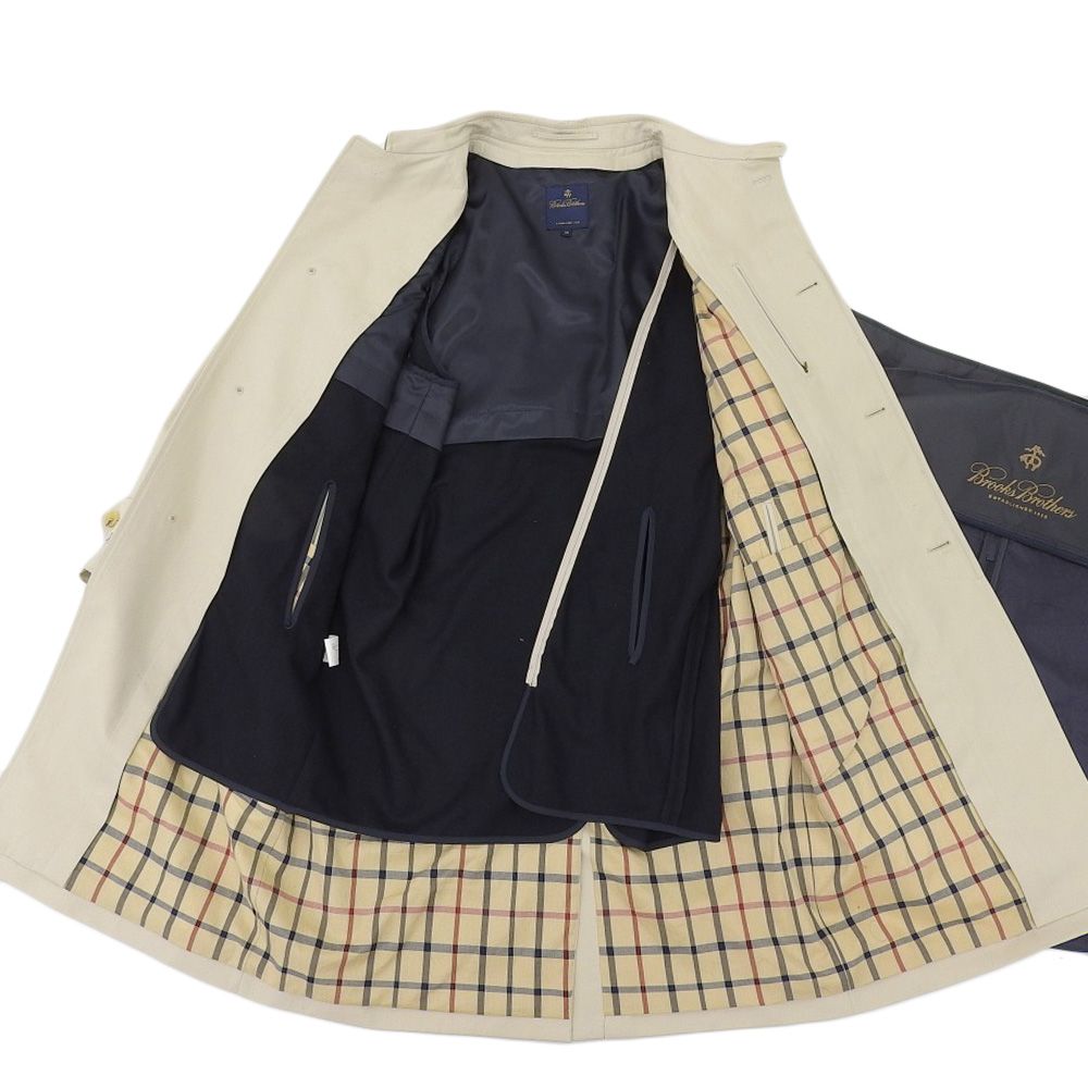 BROOKS BROTHERSステンカラーコート ベージュ ライナー付き ブルックスブラザーズ BROOKS BROTHERS ステンカラーコート