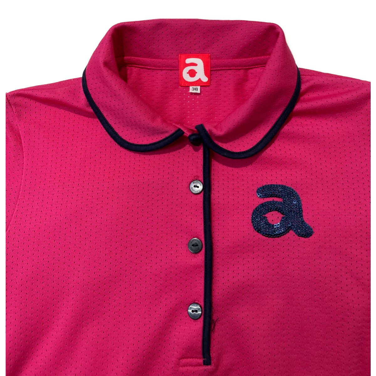 archivio - coco 中古 アルチビオ archivio レディース 半袖ポロシャツ 38(M) ピンク  シンプル メッシュ 中古 レディース アルチビオ archivio 半袖ポロシャツ 38(M
