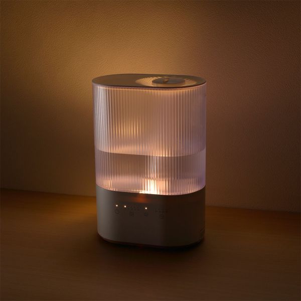 3段階調光LEDライト付|アロマポケット付|22W|4.0リットル|連続加湿15時間|ホワイト