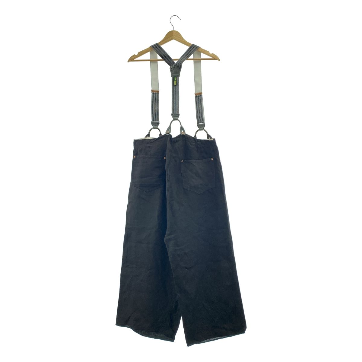 Paul Harnden ストライプ ハーフパンツ XS ポールハーデン　リネン Paul Harnden ポールハーデン サスペンダー付き リネン混 パンツ