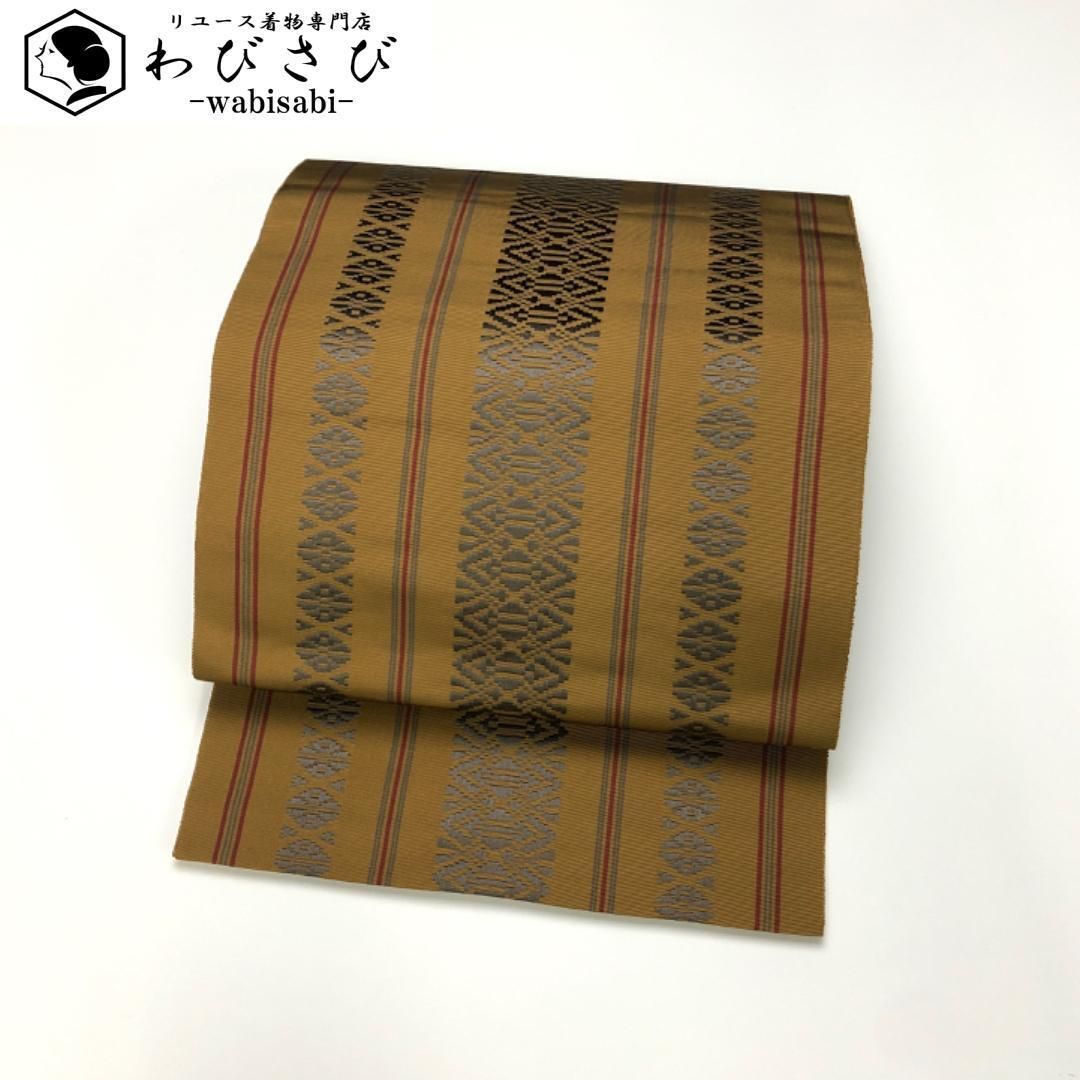 紗 博多織 黒木織物 正絹 名古屋帯 証紙付き 名古屋帯 本場筑前博多織